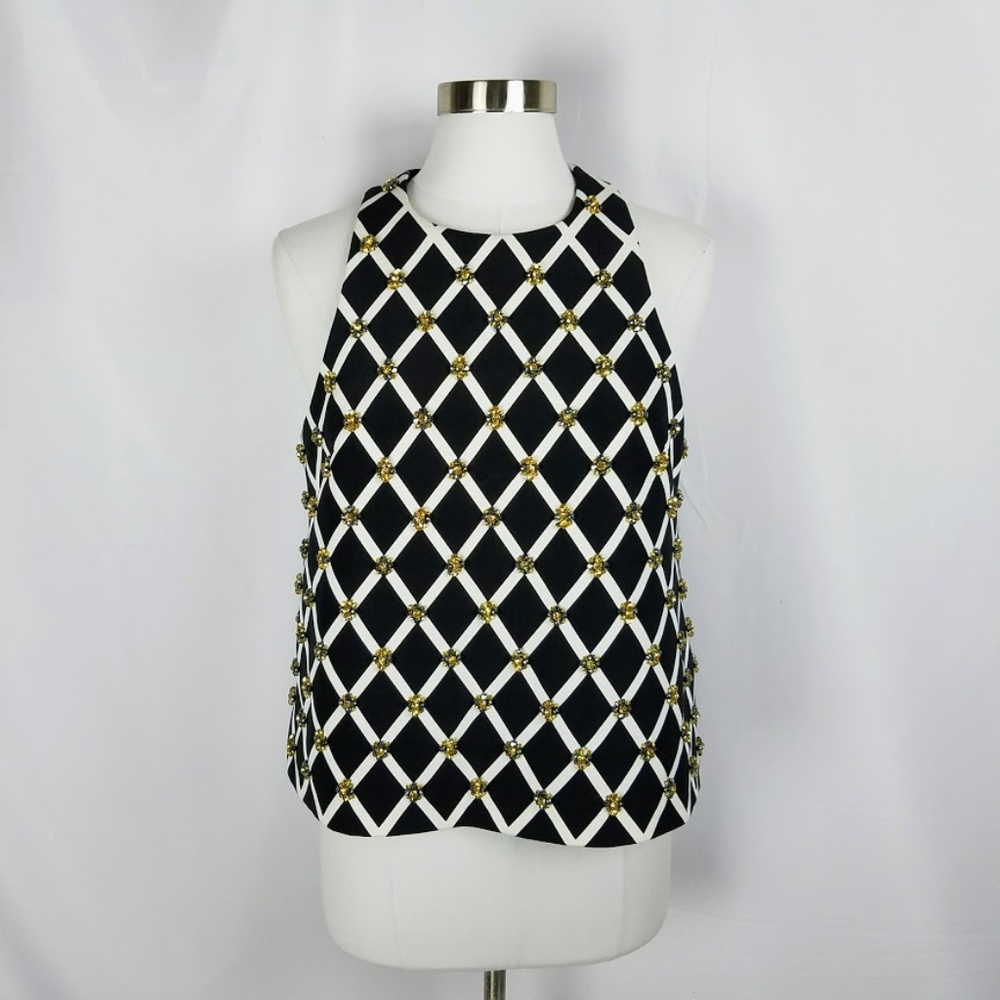 Vintage Cameo / C/MEO Beaded Sleeveless Top